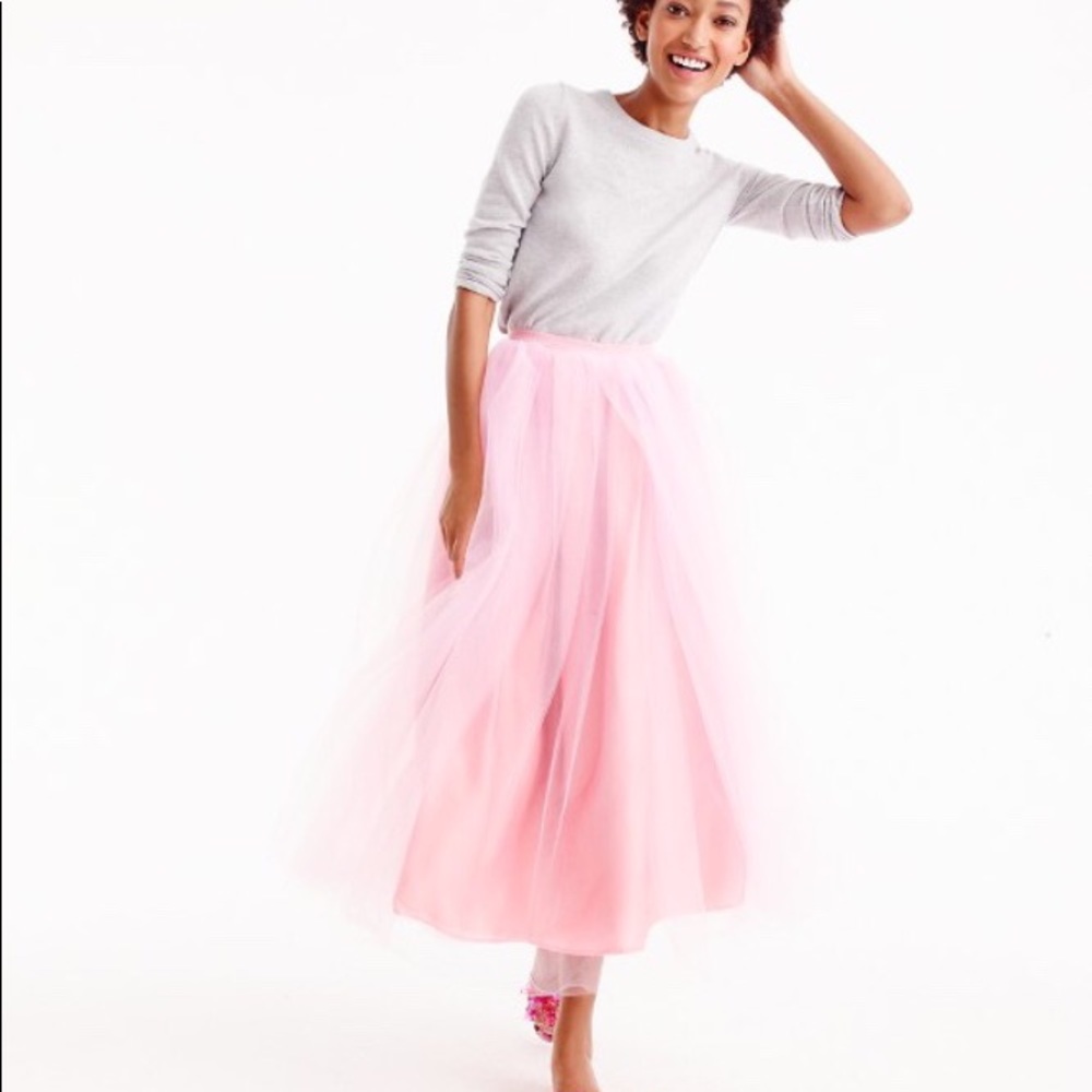 J Crew tulle maxi skirt